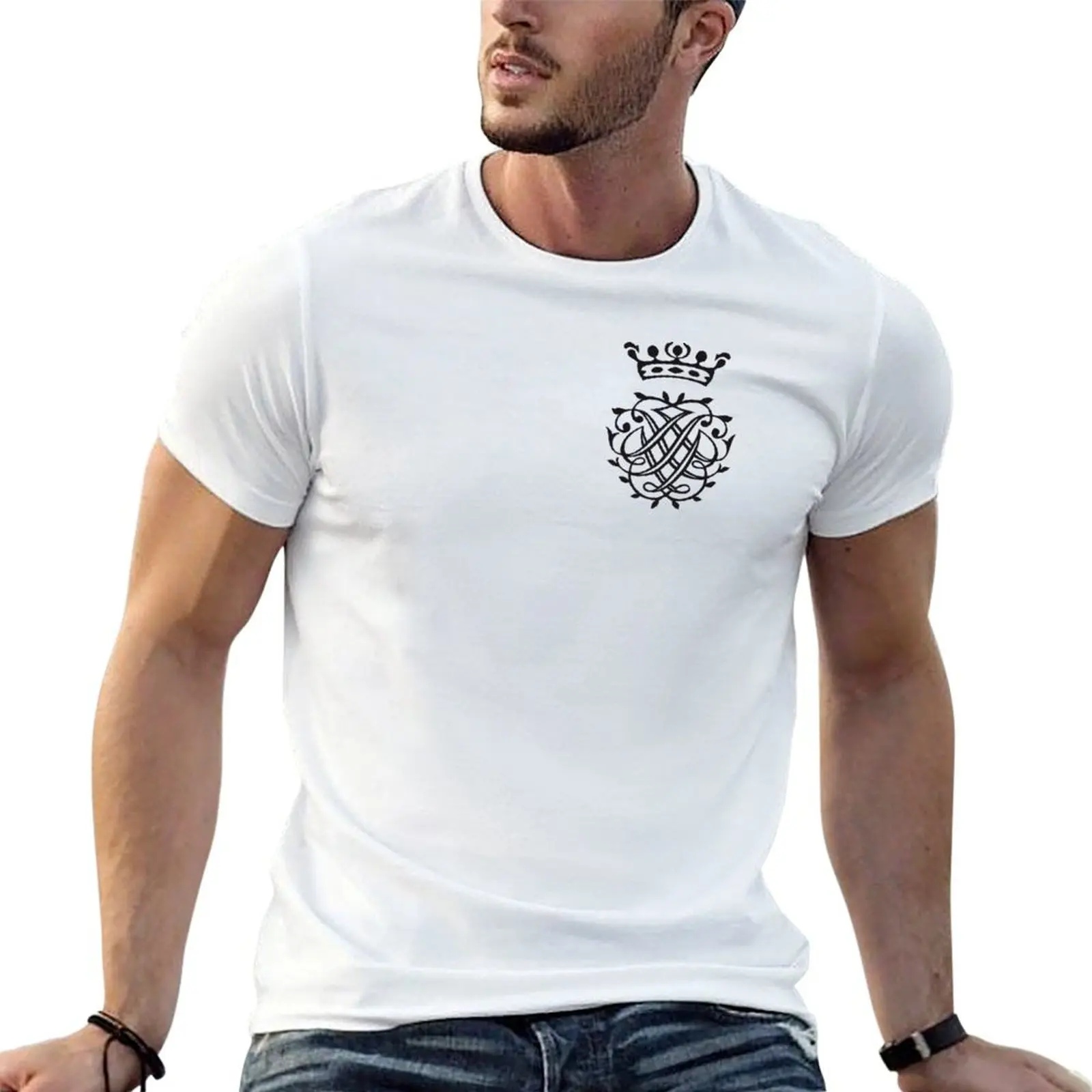 Stamp with Bach Anagram (small) T-shirt vintage clothes Short sleeve tee heavyweights mens t shirt