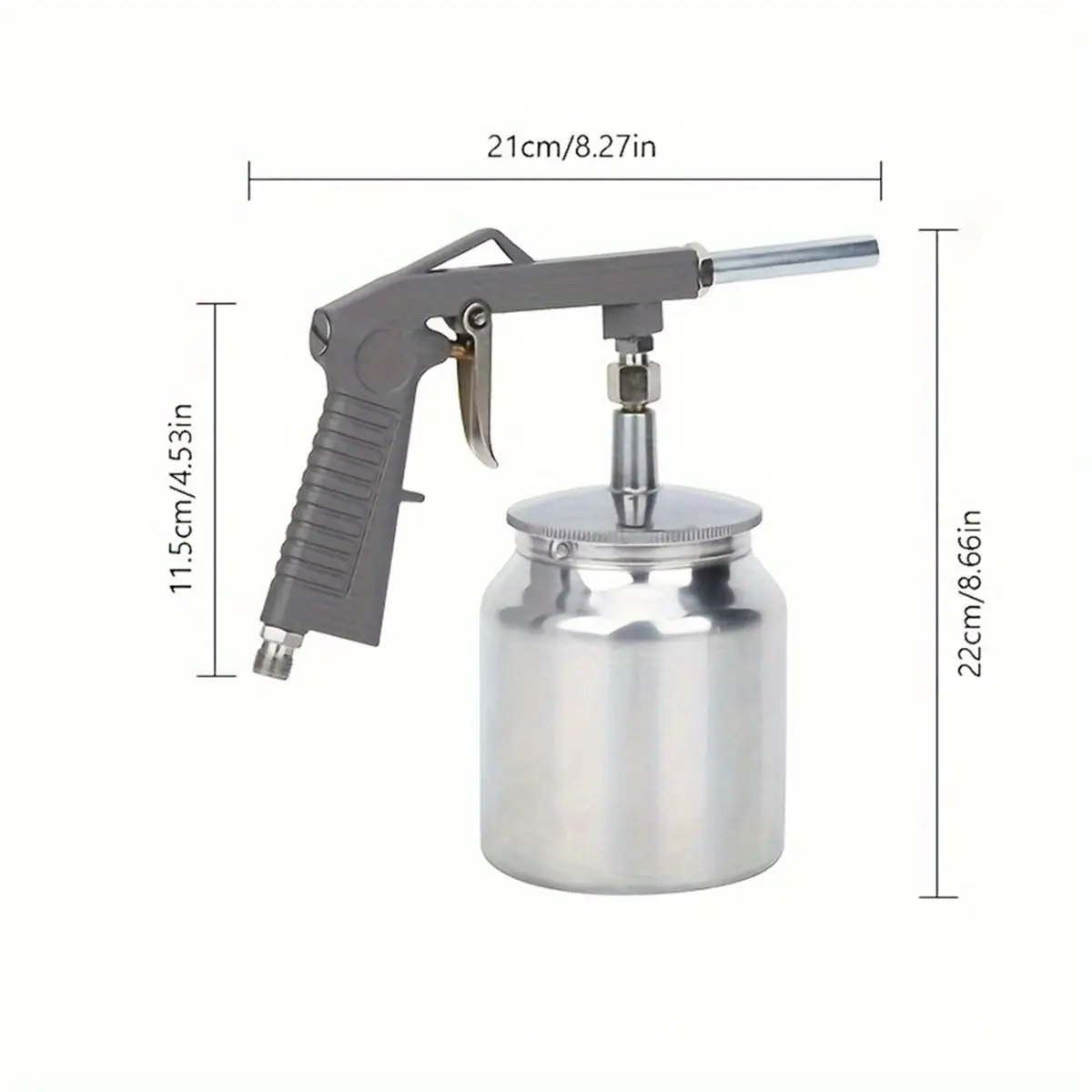Portable Pneumatic Sandblaster 750ml, 0.4bar Handheld Sandblasting Tool for DIY Home Use