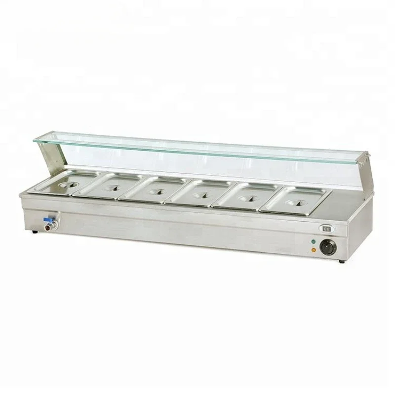 Commercial 6 well hot bain buffet food warmer/bain 6 holes