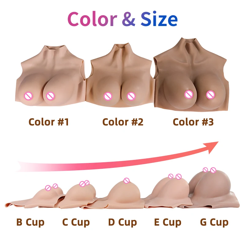 Sissy Cosplay Silicone Boobs Costumes Drag Queen Fake Breasts Forms Shemale Crossdresser False Chest Huge Boobies Men To Women