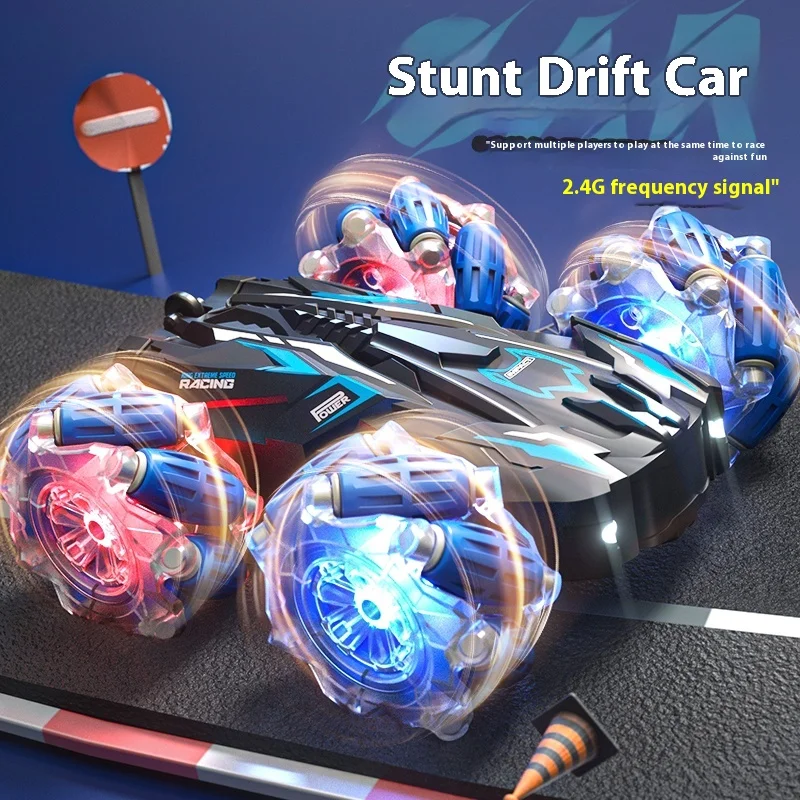 Children's remote control car toy gesture sensing drift electric stunt four-wheel drive double-sided off-road vehicle boy gift