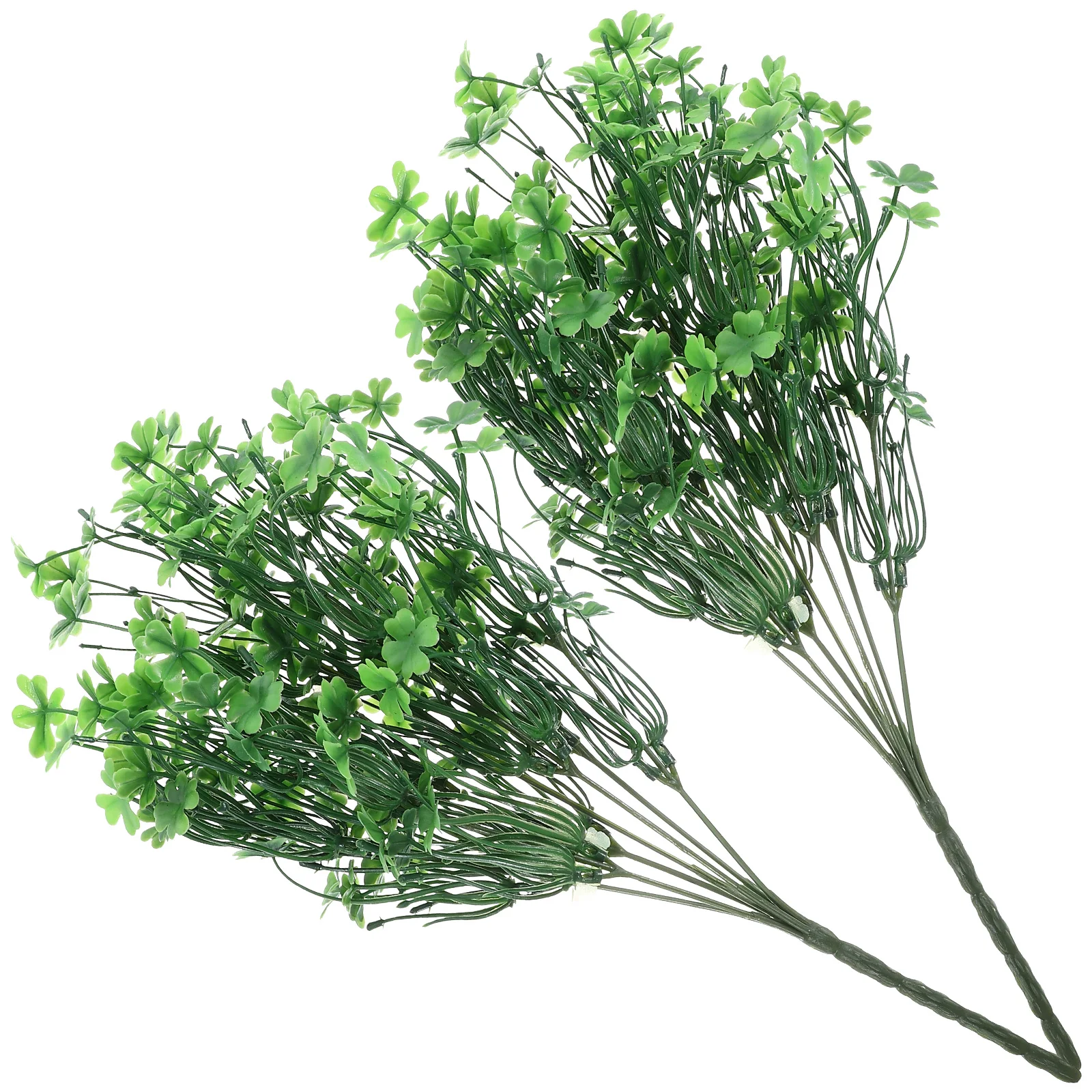 

2pcs Artificial Clover Decorative Flowers Greenery Stems for Vase Branches DIY Crafts Wedding Party Photo Props Stable