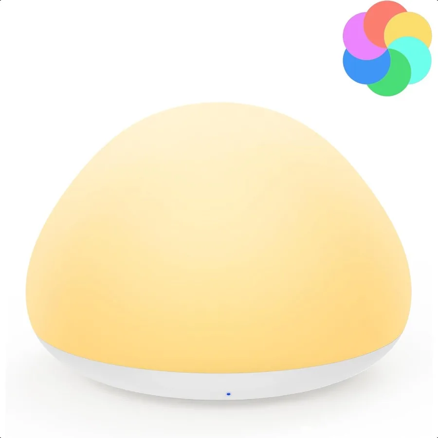 

Baby Night Light for ry Soft Silicone Tap Control Night Lamp with 8 Color Changing Stepl Dimming Rechargeable Portable Night Li