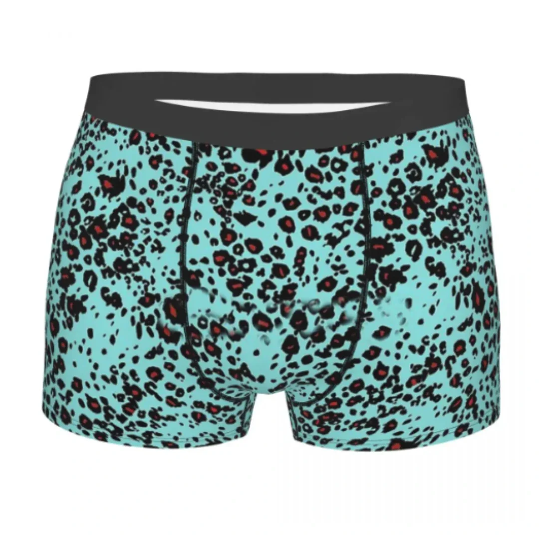 

Roar Blue Leopard Design Animal Skin Simulation Underpants Breathbale Panties Men's Underwear Print Shorts Boxer Briefs