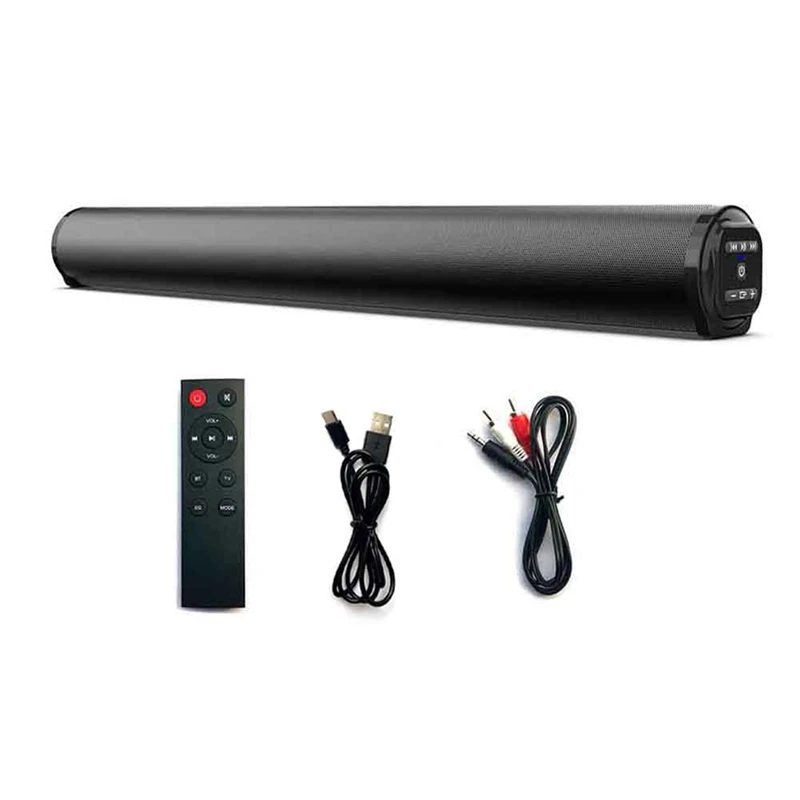 Wireless Bluetooth Sound Bar, Powerful Stereo Surround Sound, Subwoofer, FM Radio, Home Theater System for TV-ABVK