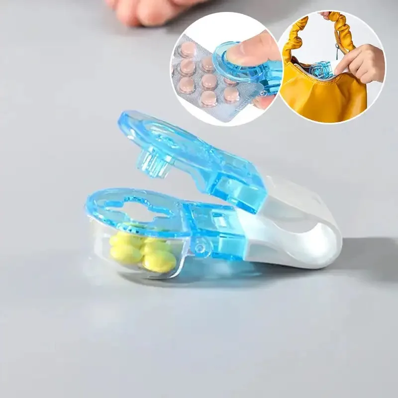 1/2/3pcs Portable Pill Taker Medicine Storage Box Anti Pollution Pill Tablet Crusher for Personal Health Care