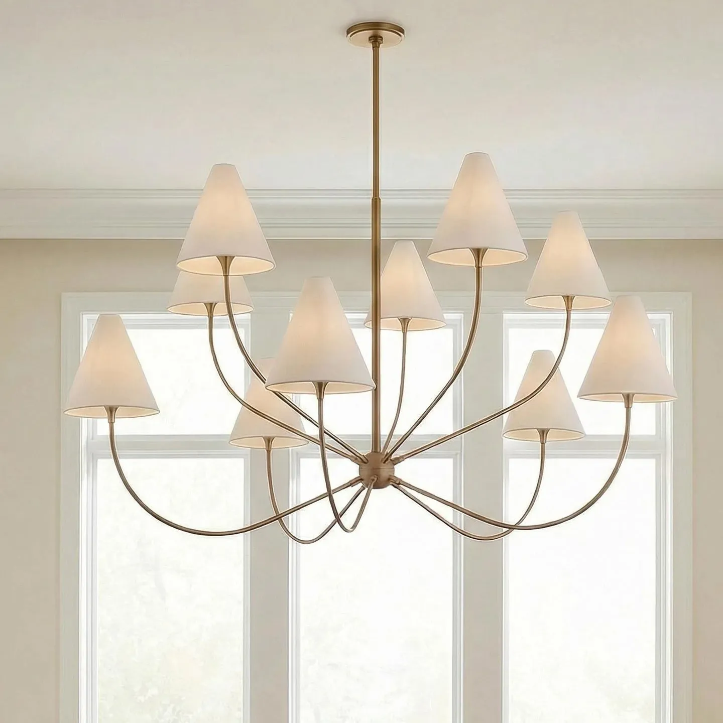 Simple chandelier villa B & B duplex building decoration main lamp