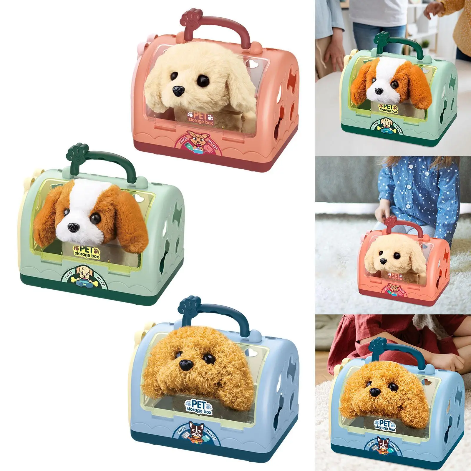 Puppy House Toy Pet Cage Baby Electric Toys Interaction Toy for Kids Teens