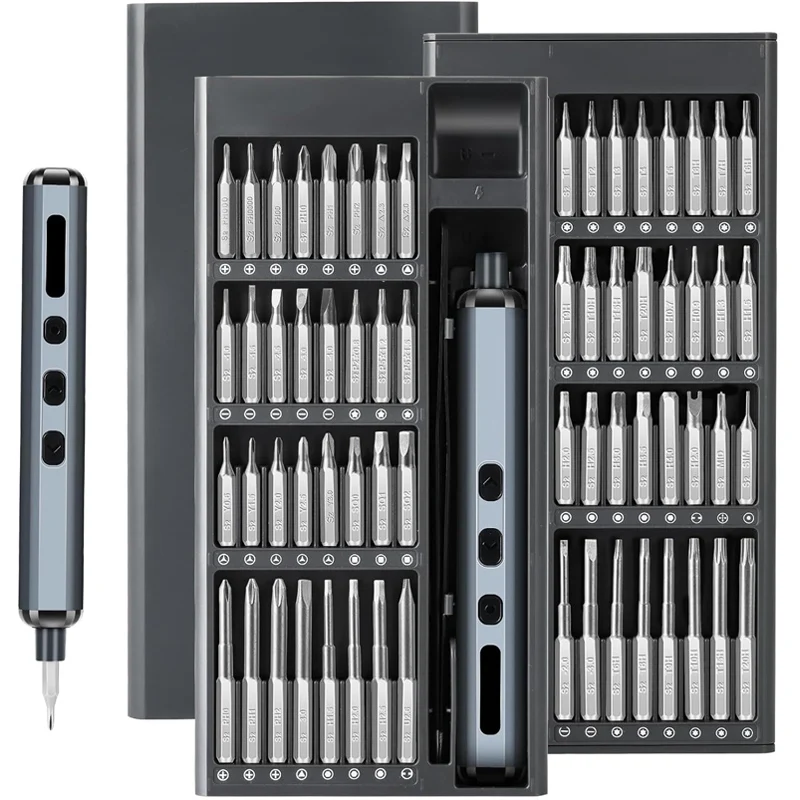 68 in 1 Electric Screwdriver Set Cordless Screwdriver Precision Power Tool Magnetic Screw Driver Bit for iPhone Glasses Watch PC