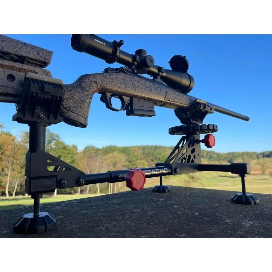 مسند إطلاق النار المتين القابل للتعديل من Echo مع تصميم إطار فولاذي ومسند مخزون مطاطي غير قابل للانزلاق لإطلاق النار على الهدف الدقيق #4