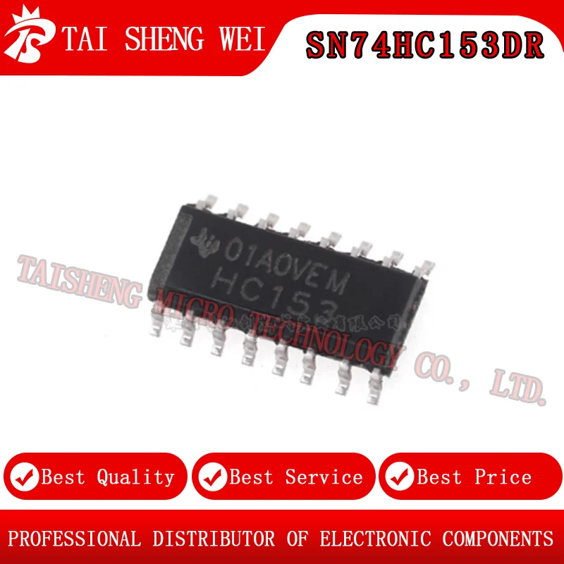 10PCS Brand New Original SN74HC153DR 74HC153 SN74HC153 Printed HC153 SMD SOP-14 Dual 4-Input Multiplexer Chip