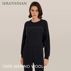 BC-211 2/26NM 7G 100% Merino Sheep Wool Clothes Women's clothing Knitted Sweater Jumper Ladies Top
