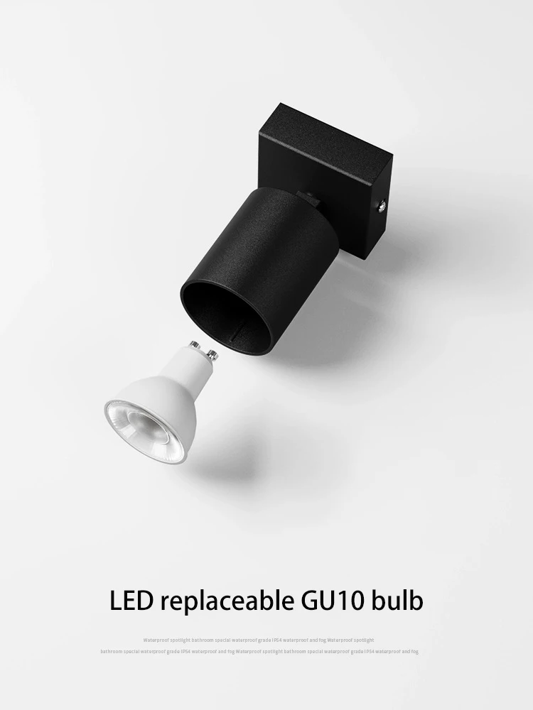 Reflektory Led GU10 wymienna żarówka punktowa lampa do montażu na suficie z regulowanym kątem 2 głowice 3 głowice aluminiowe Foco