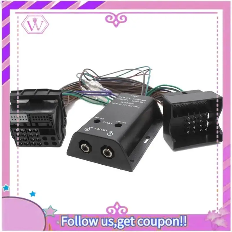 

Latest 2-Channel High-Low Adapter Replacement Parts For Quadlock Radio For VW, BMW, Seat, Skoda, Ford