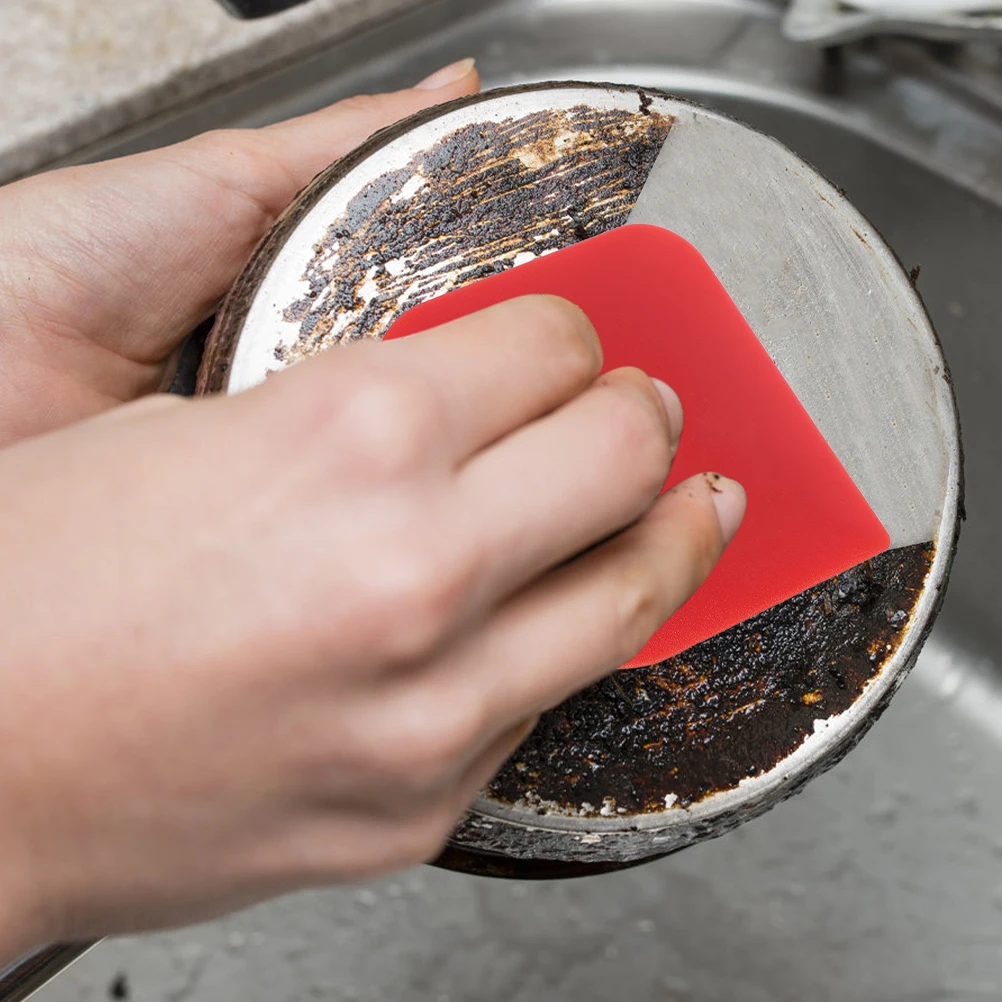 

4pcs Cream Tool Plastic Pot For Cleaning Pots Bread Slicing Cake Cutting Pastry Pan Scraping Utensil Dough Scraper For Cast Iron