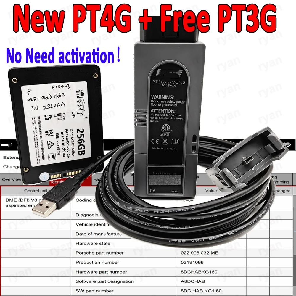 Новый тестер PIW PT4G VCI, автомобильный диагностический инструмент, бесплатная диагностика программного обеспечения PT3G VCI с неограниченной лицензией PT4G, активация не требуется