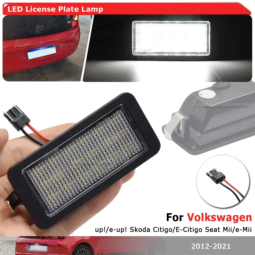 

1pcs For VW LED License Number Plate Light Lamp For VW up!/e-up! Skoda Citigo/E-Citigo Seat Mii/e-Mii Ibiza 6J 3-door 2008-2012