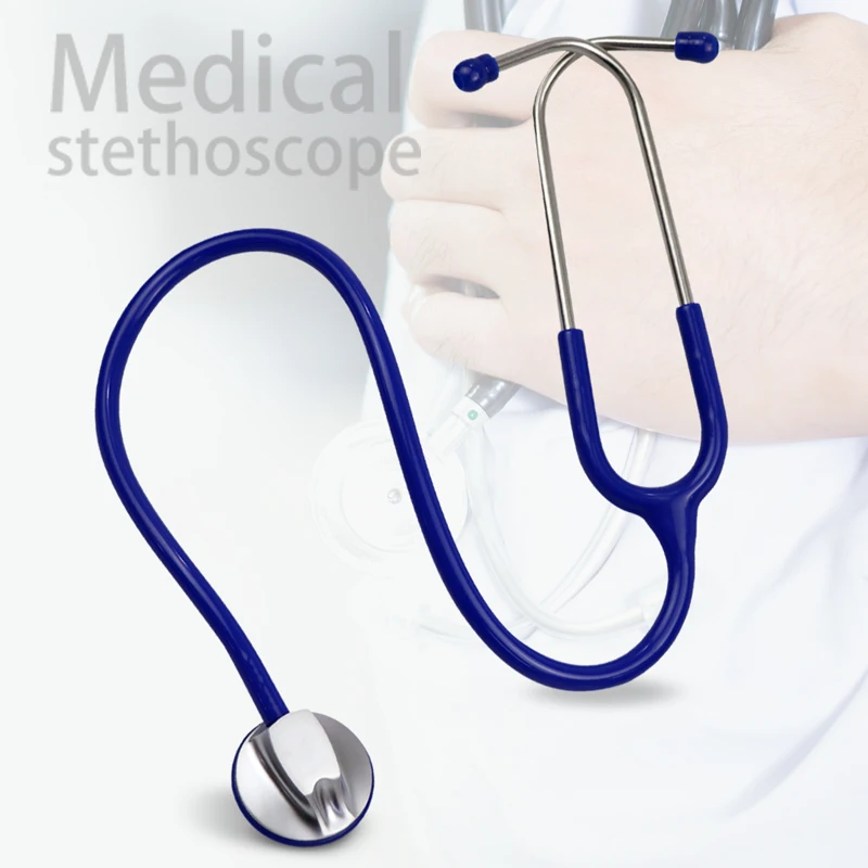 Single Head Professional Medical Adult Cardiology Doctor Stethoscope Cute Estetoscopio for Nurse Student with Earplug & Name Tag