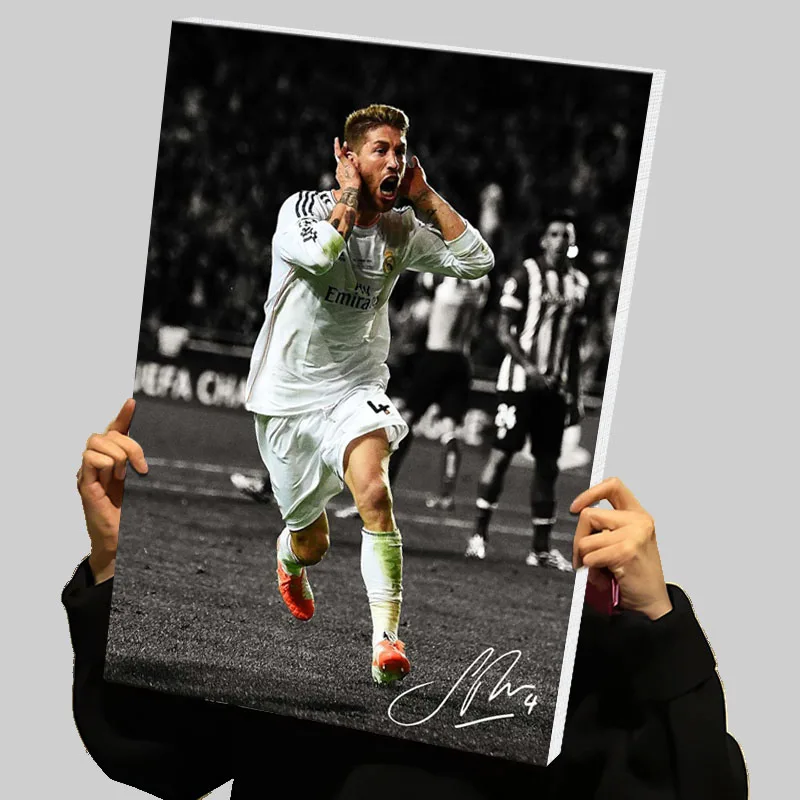 سيرجيو راموس يطبع ملصق لاعب كرة القدم مخصص حائط لوح رسم الفن غرفة الحلي زينة للمنزل جدارية للديكور #1