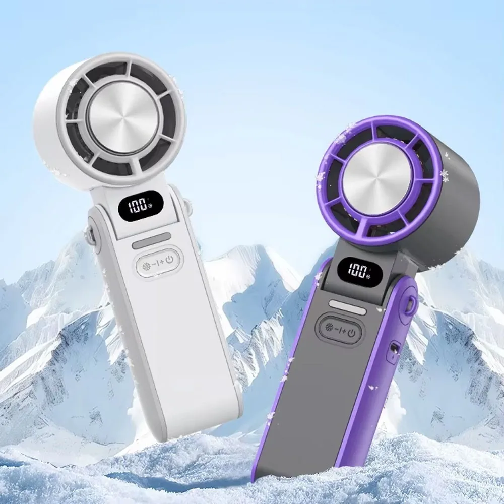 1 PCS Strong Wind Cooling Fan Portable Handheld Turbo Fan Speeds Neck Blower Mini
