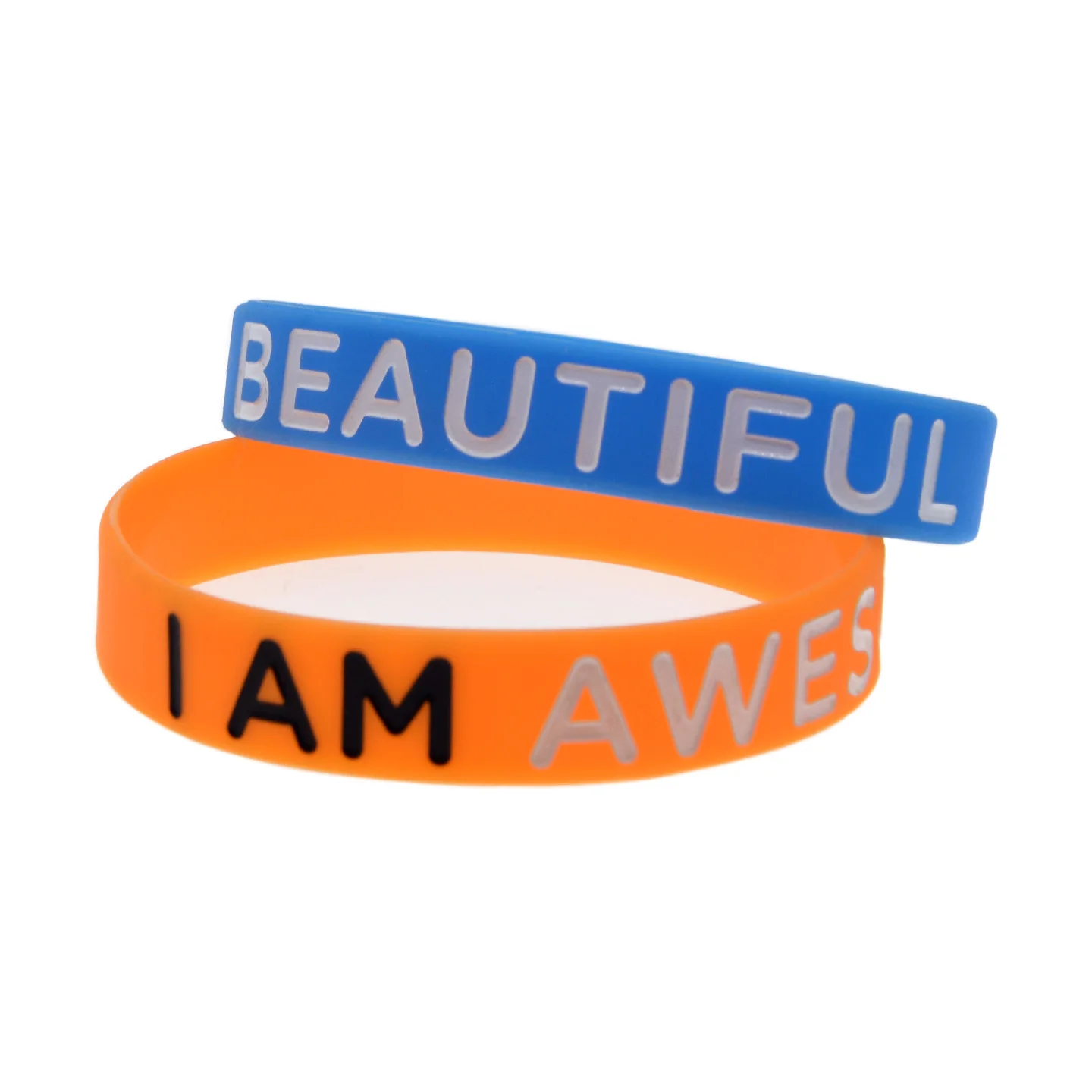 50 Stück „ICH BIN WERTVOLL“ Silikon-Armband, Selbstakzeptanz-Motivationsarmband, 5 Farben, Unisex – Detail 5