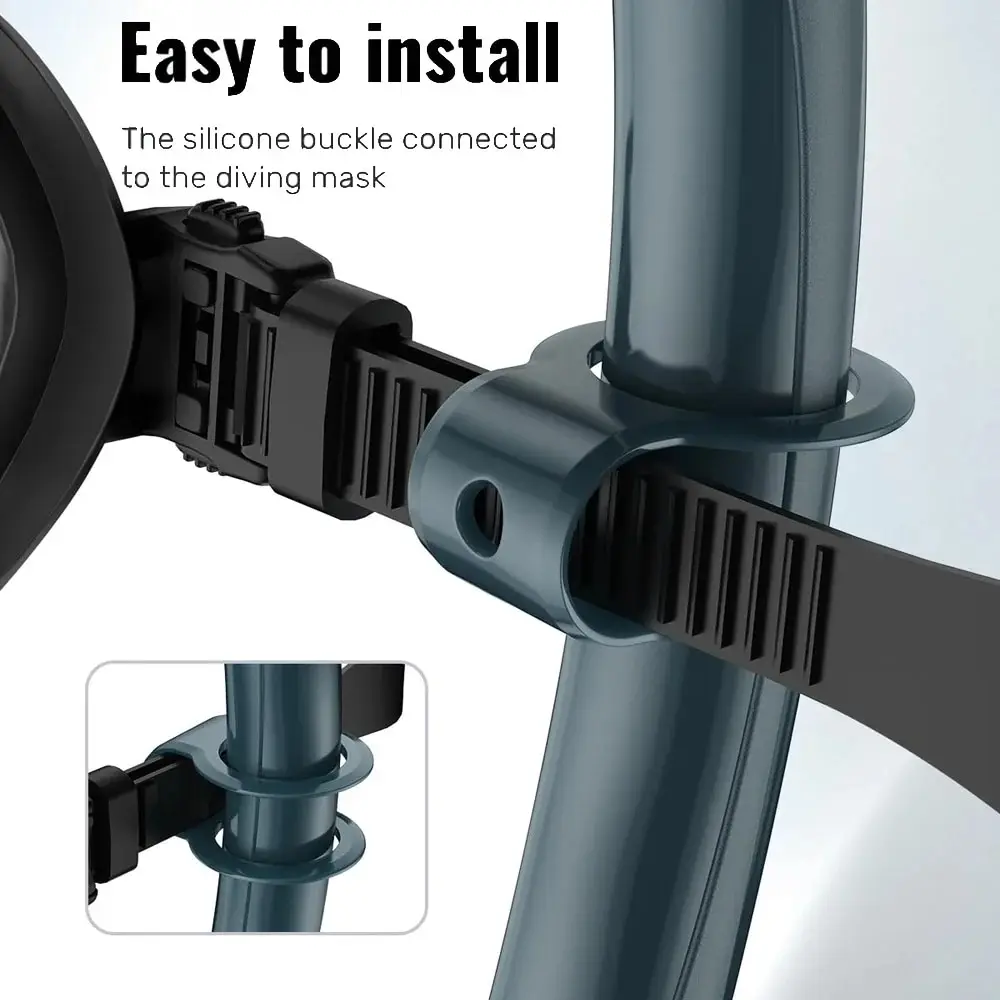 Soft Silicone Diving Snorkel Portable Foldable Easy-Breath Wet Diving Equipment for Freediving Spearfishing Swimming