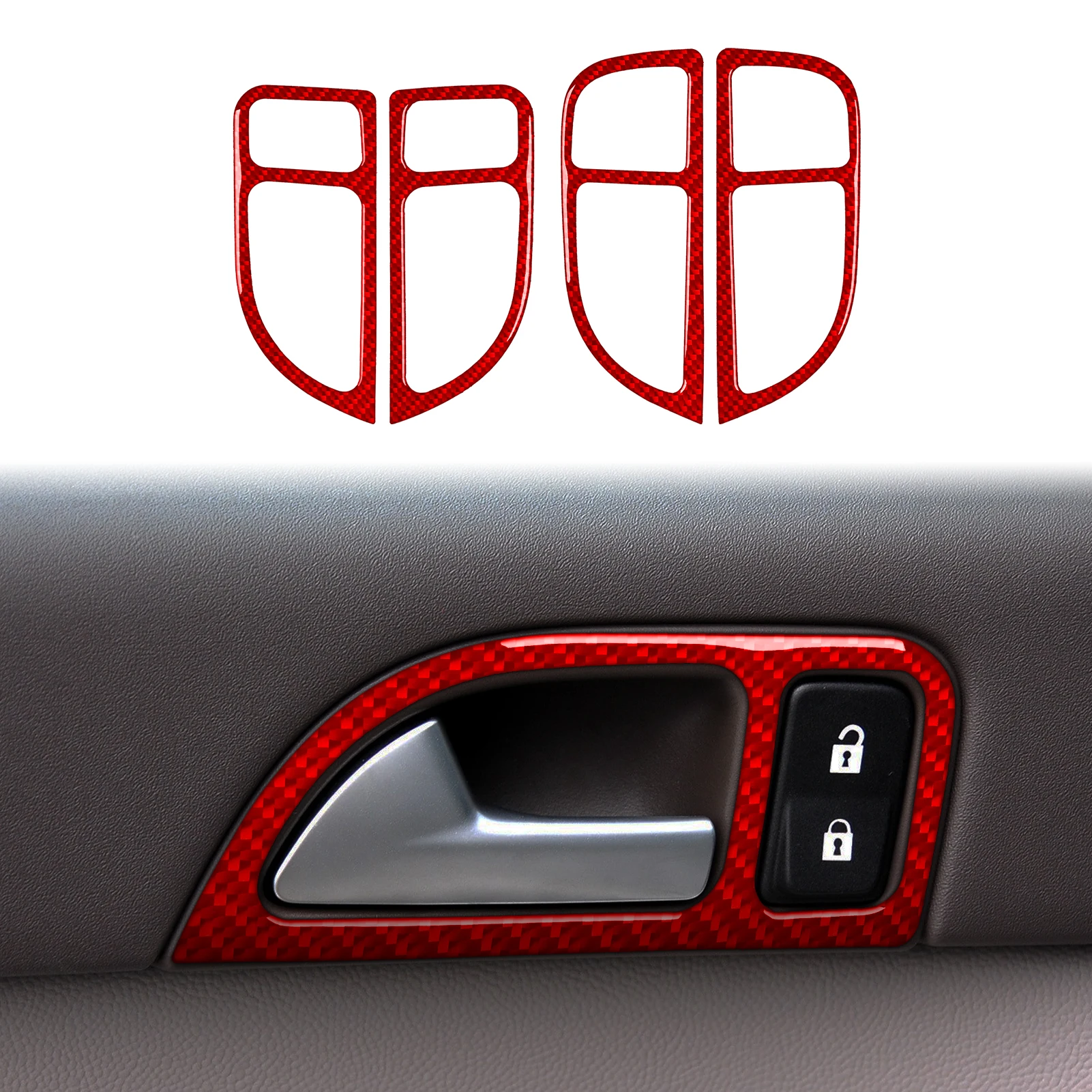 For Volvo S40 V50 2004–2011 C30 2006–2013 Carbon Fiber Complete set Car Interior Accessories Modification Decoration Stickers view 4