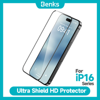 Benks Ultra Shield HD Screen Protector for Iphone 16 Pro Max Full Coverage Anti-Fingerprint Front Film with Anti-dust Net