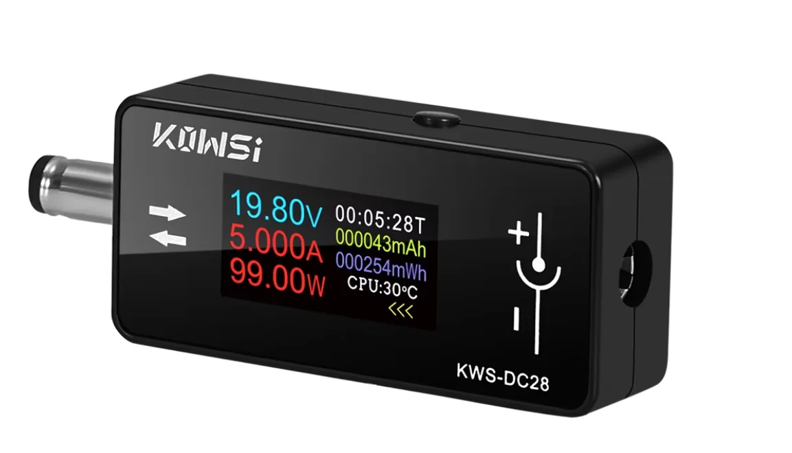 KWS-DC28 0,96 Zoll TFT HD Digitalanzeige DC-Spannungs- und Strommessgerät KWS-X1 Typ-C Tester Voltmeter Amperemeter TYPE-C Schnellladungserkennung – Detail 8