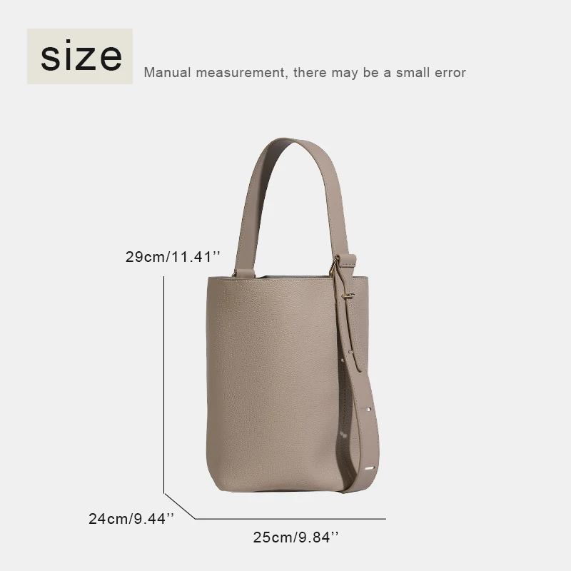 High Quality Bucket Bag For Women Luxury Designer Handbag Purse 2023 New In PU Lychee Texture With Inner Pocket Vintage Shoulder