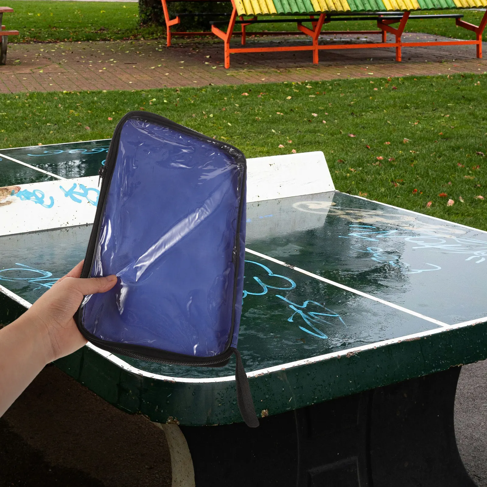 

Table Tennis Racket Case Hard PP Material Storage for 2 Paddles and Balls Portable Splashproof Bat Cover Organizing Bag for Game