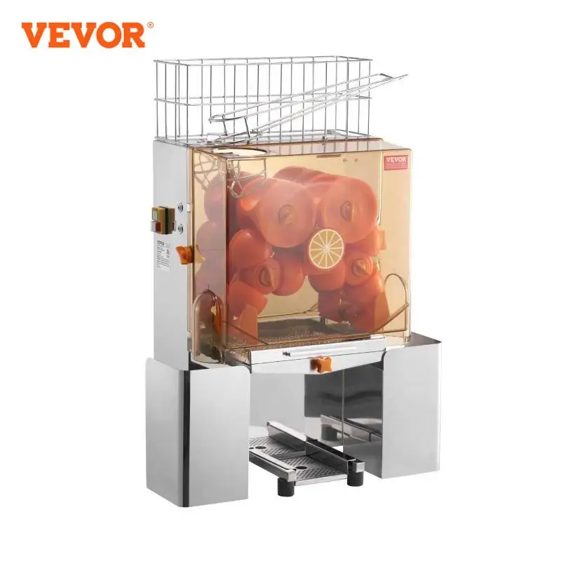 VEVOR Commercial Orange Juicer Machine Automatic Juice Extractor Stainless Steel Orange Squeezer  with Pull-Out Filter Box ﻿