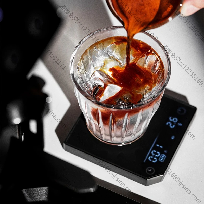 Suitable for Smart Metal Coffee Scale, Automatic Timing Digital Gram Scale for Espresso Pour Over Coffee