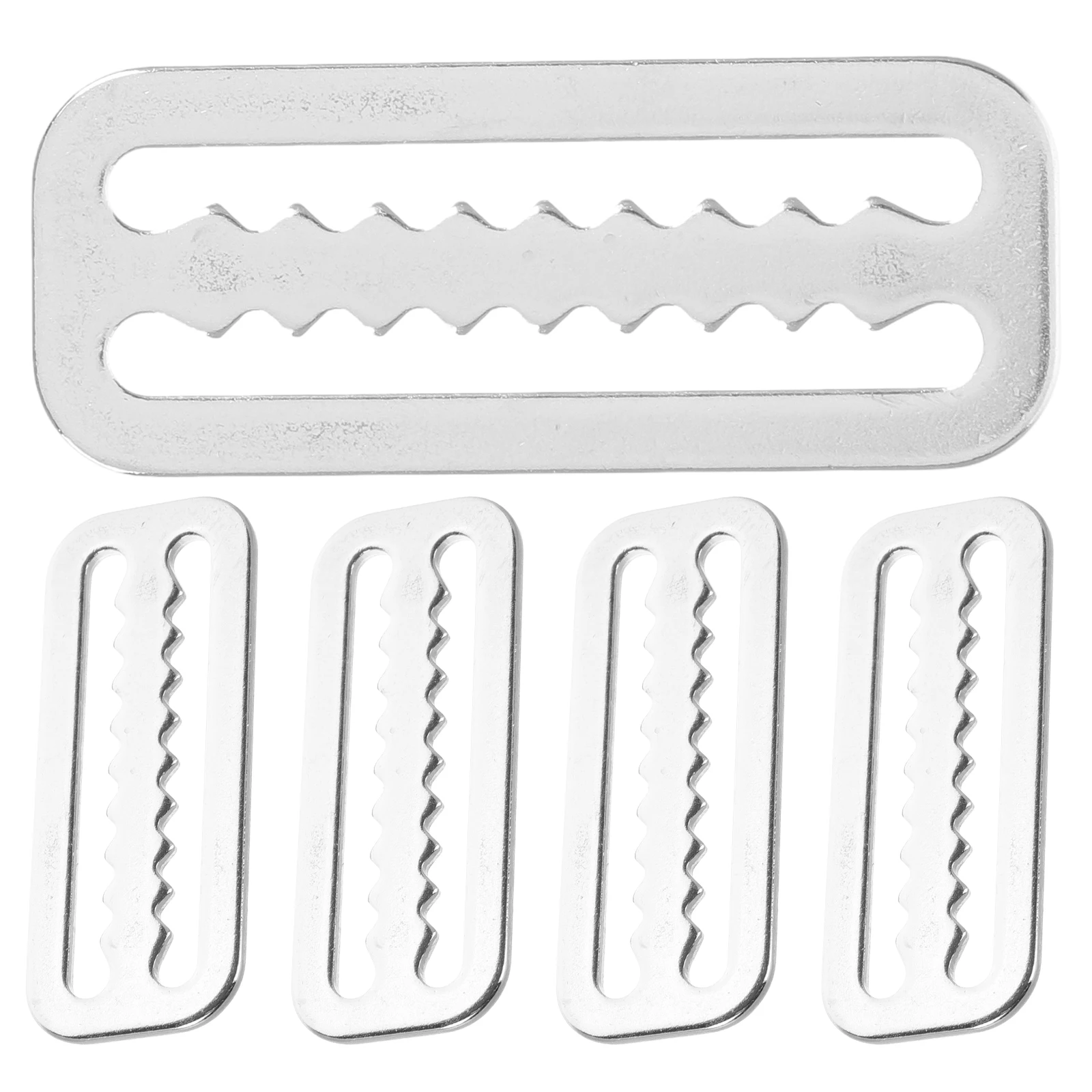 

5pcs Stainless Steel Belt Buckle Serrated Durable Versatile Outdoor Diving Accessories Scuba Weights Keeper Bucket Strap