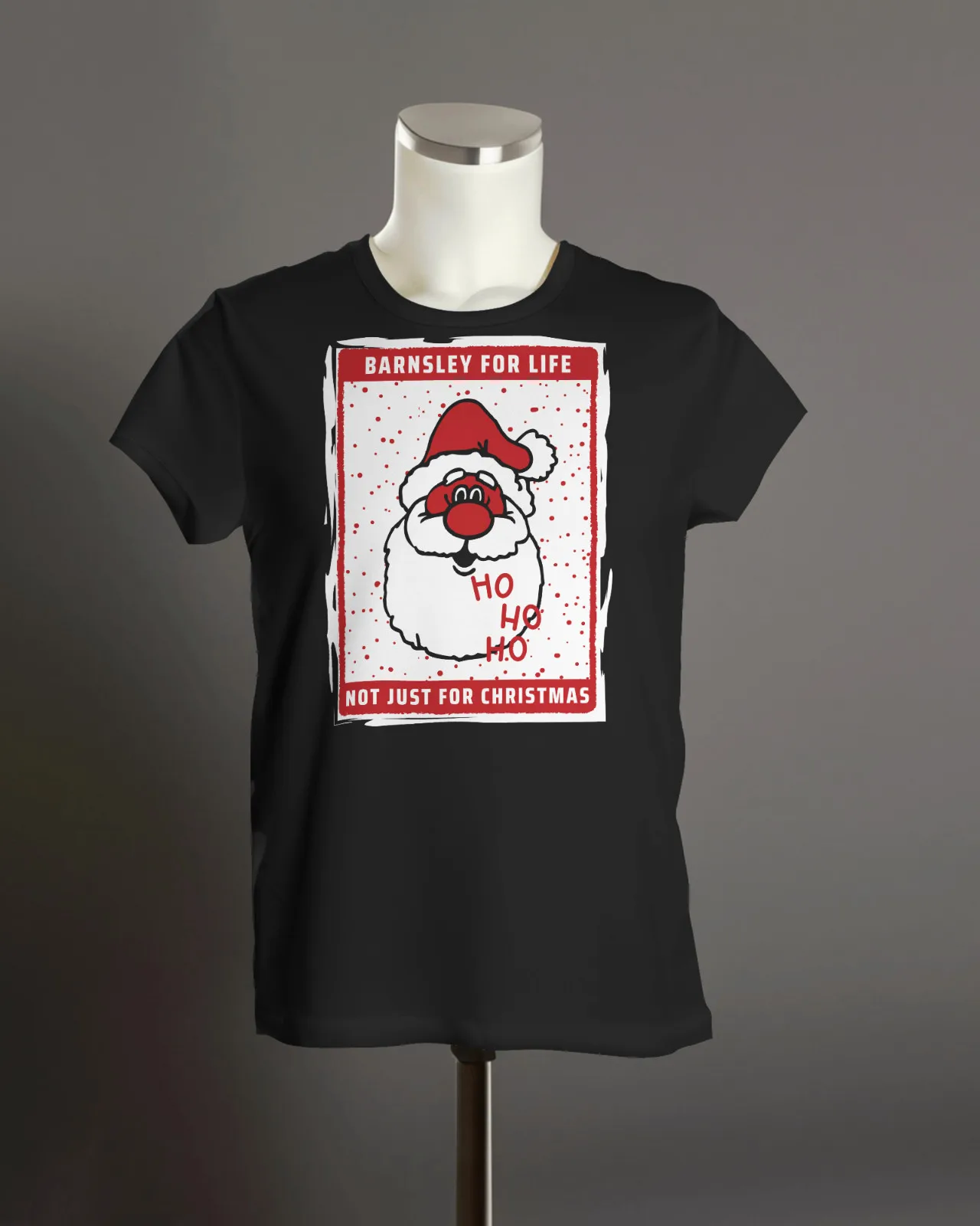 Camiseta de Navidad de Barnsley, Tykes Reds Colliers, Yorkshire, Papá Noel navideño
