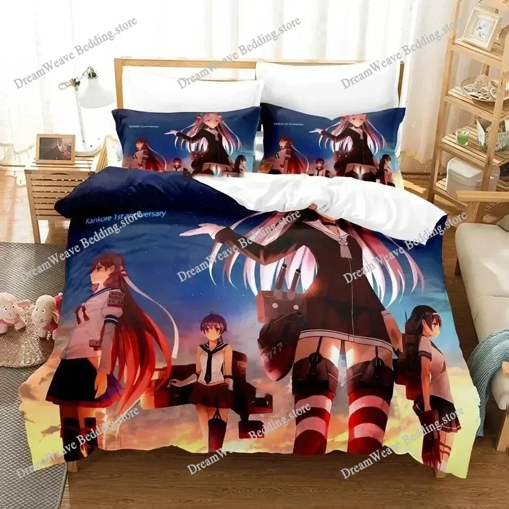 

3D Printed Anime Kantai Collection Bedding Set Boys Girls Twin Queen Size Duvet Cover Pillowcase Bed Kids Adult Home Textile9639