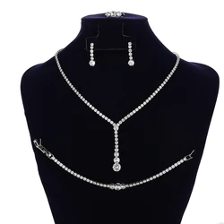 Tiaras and Crown HADIYANA Attractive And Impressive Women Wedding Bridal Jewellery Sets BN9095 Romantic Gifts Accessories