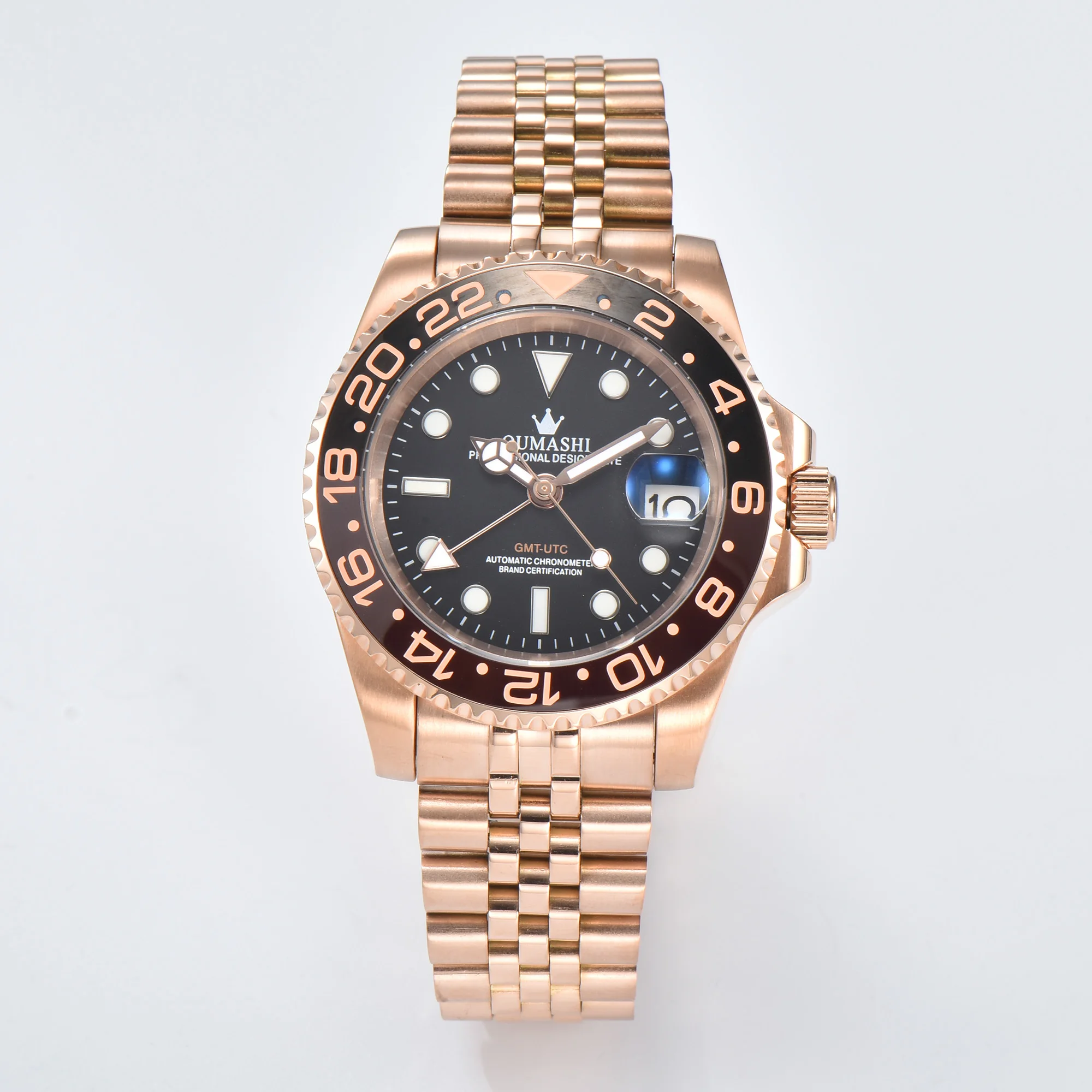 NH35 Watch Bracelet 20mm Solid Jubilee Bracelet Single End Grain Chain Link Replacement Watch Band Rolex Watch Replacement Acces