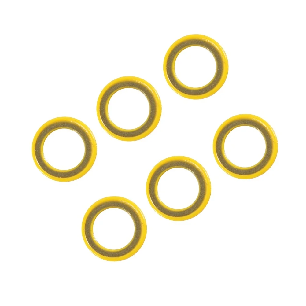 

6 шт., уплотнительная шайба сливного винта для MerCruiser, запасная часть Mercury Marine, номер 26830749, желтый пластик