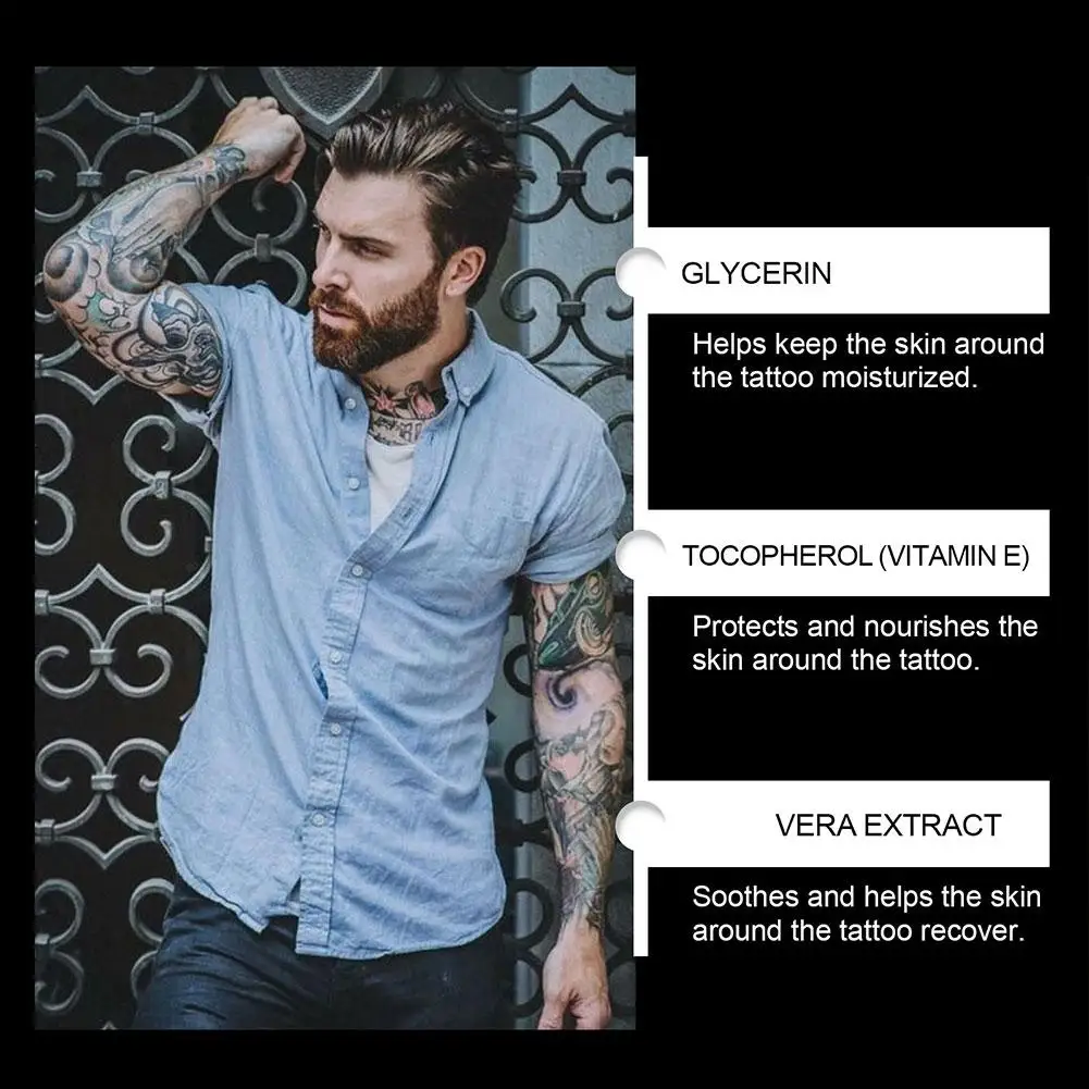 جل الوشم التخدير المهدئ والإصلاح يقلل الاحمرار والخيوط التنظيف اللطيف والعناية طويلة الأمد #4