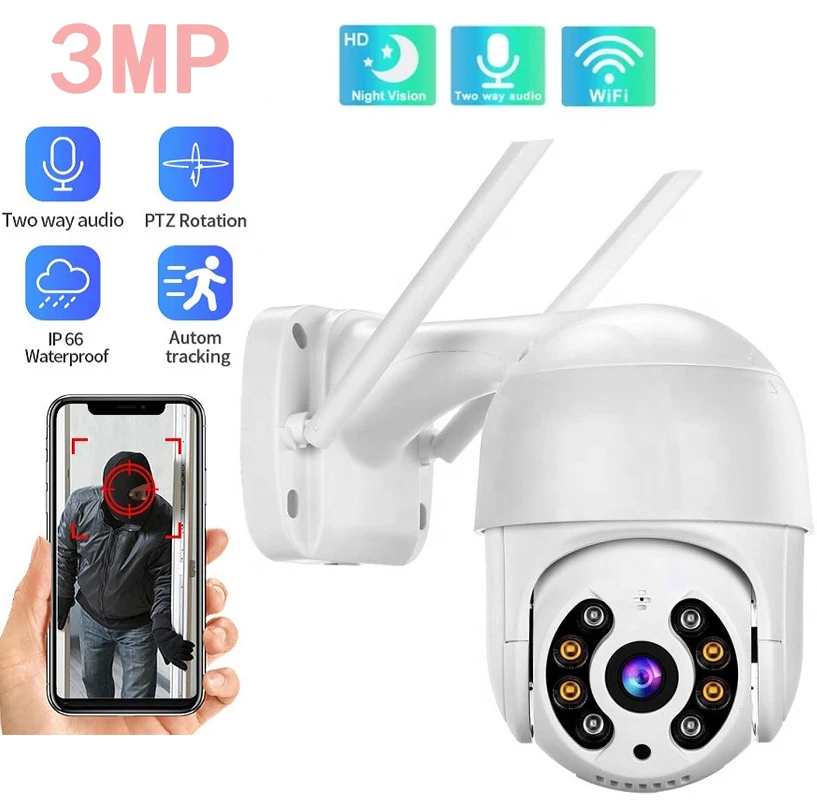 

ICSEE IP Camera Wifi Outdoor AI Human Detection Audio 3MP Wireless Security CCTV Camera P2P RTSP 4X Digital Zoom Wifi Camera