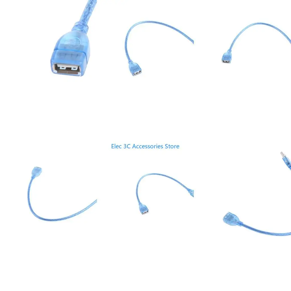Y51A 23cm USB 2.0 Extension Cable Data Male to Female Cable Extender Short Cable for Laptop Computer USB2.0 Extending