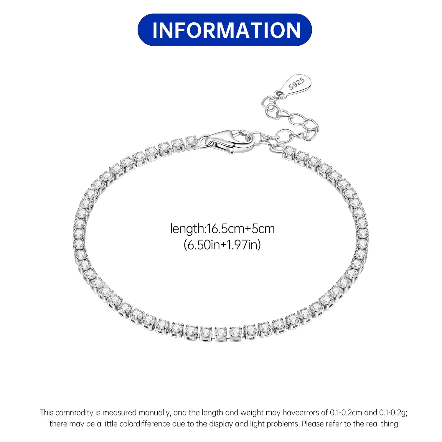 Neues doppellagiges Kettenarmband aus 925er-Sterlingsilber mit elliptischem Zirkon, Kettenglied, Damenarmband, Geburtstag, Festival, Schmuck, Geschenk – Detail 30