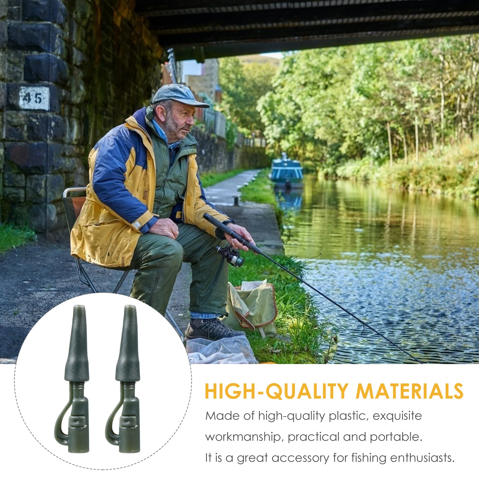 50pcs fishing Clips Premium Plastic Swivel Fixed Clamps Heavy Duty Fishing Gear For Anglers Line Fixing Tool