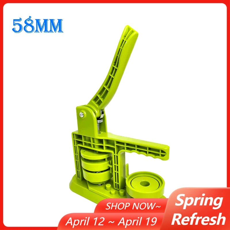

New 58mm Badge Button Maker Machine for DIY Making Badges Pins Button Rotating Type Manual Press Machine, Cannot Replace Mold
