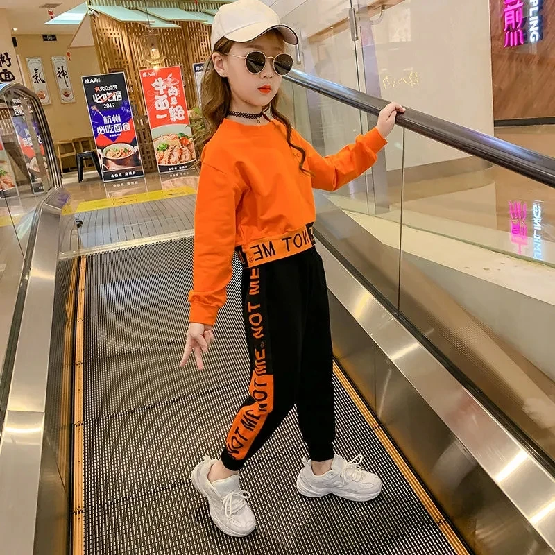 

Girl Casual Set 2Pcs Set Spring Autumn Toddler Girls Sweatshirt+Pants Teenage Students Tracksuit Boutique Girls Clothes