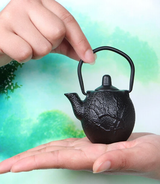 

50ml Mini gooseneck kettle Cast iron teapot Small pot of gold Kung Fu tea sets play teapot Variety of styles water bottle