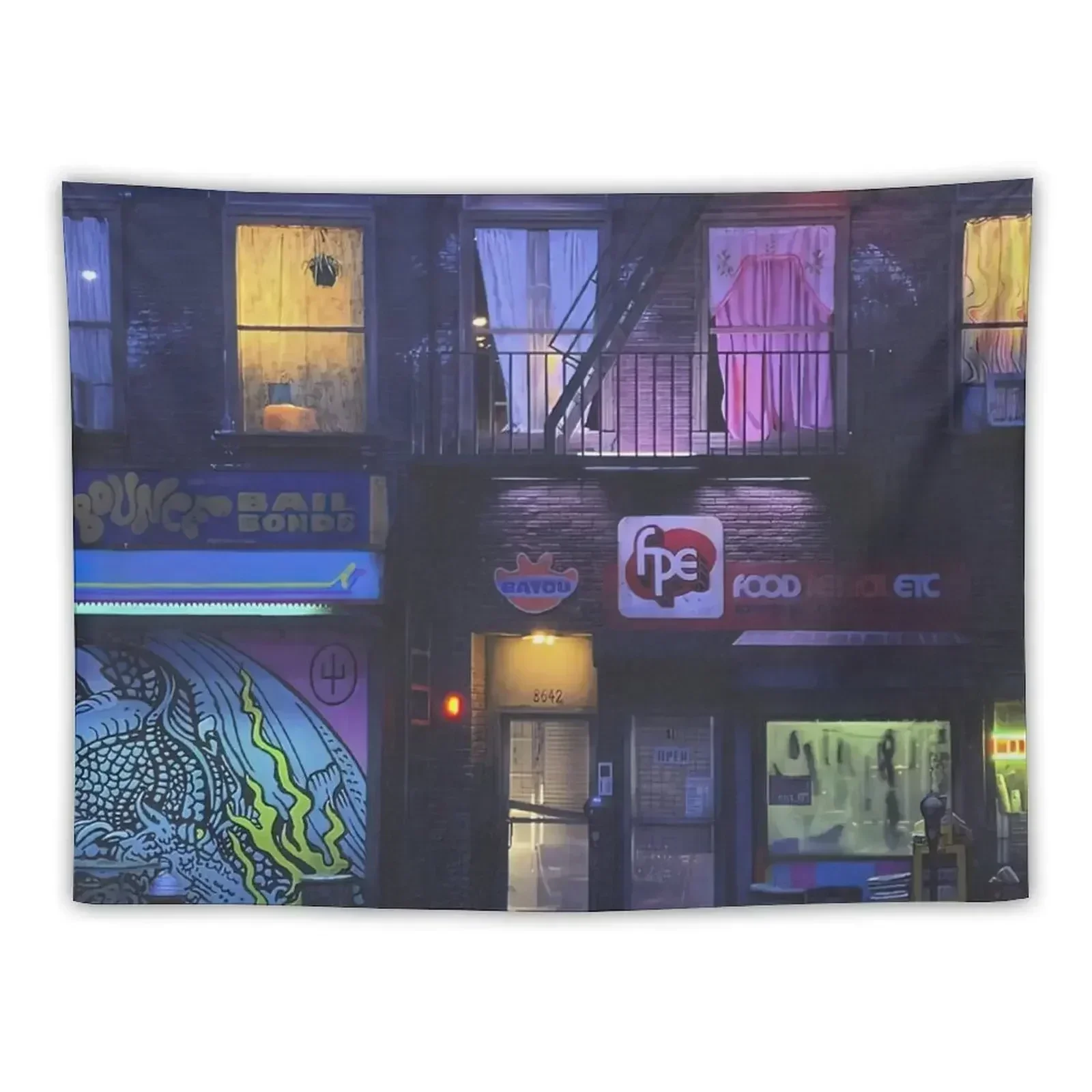 

SAI Livestream Street Upscaled Tapestry Home Decorating Bedrooms Decor Carpet Wall Tapestry