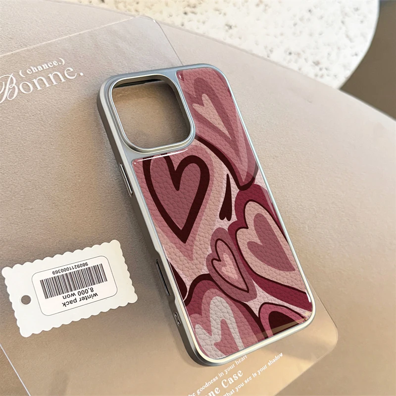 حافظة لهاتف آيفون 11/12/13/14/15/16/40 Pro Max AIR PLUS من الجلد الوردي المحظوظ