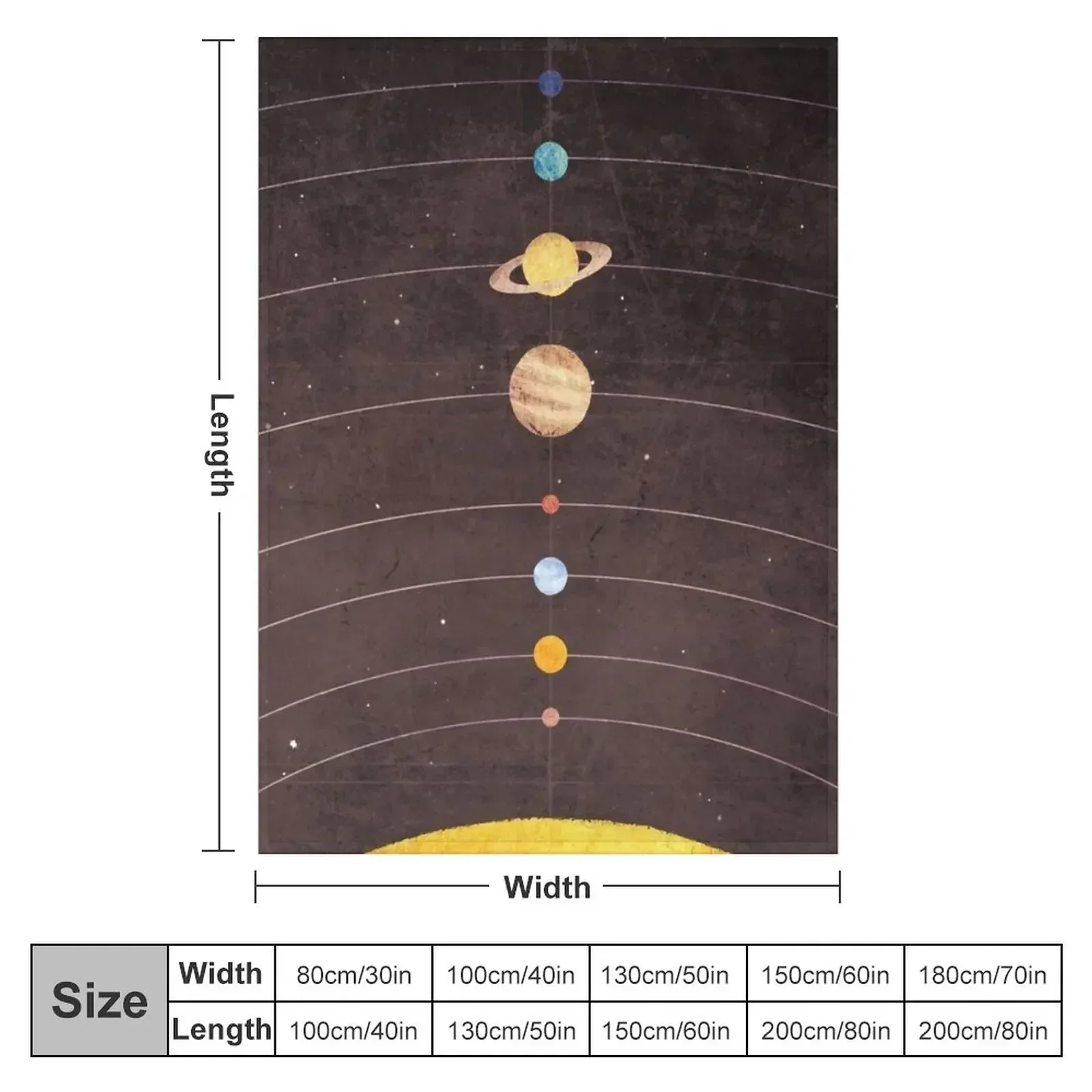 Solar System Throw Blanket Travel Luxury Throw Retros Moving Flannels Comforter Blankets
